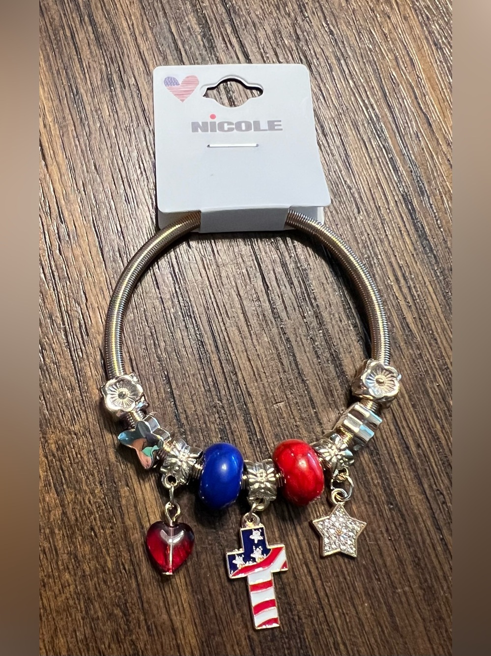 Brand New-Patriotic Charm Bracelet